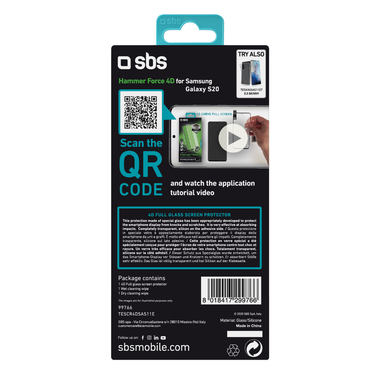 Film de protection en verre pour Samsung Galaxy S20