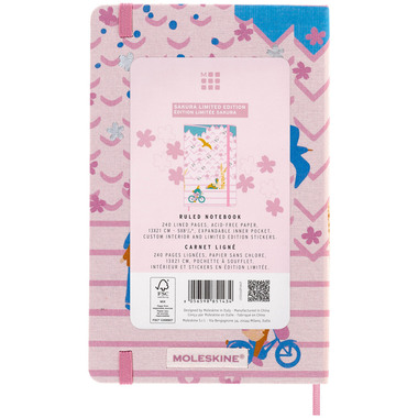 MOLESKINE Notizbuch SAKURA 13x21cm 56598851434 rosa, liniert, 240 Blatt, HC
