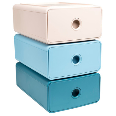 EXACOMPTA Schubladenbox Skandi A5+ 315433D frostblau 1 Schublade