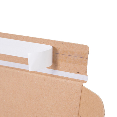 Shipping box with self-adhesive seal in brown 140x101x43mm