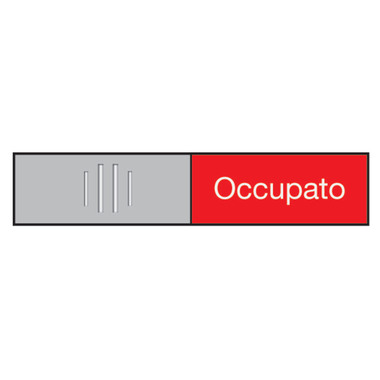 BEREC Plaque de porte 27,4x102mm 314.083 Alu, Libero-Occupato