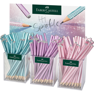 FABER-CASTELL Bleistift Sparkle Cosmic 118253 Köcher 144 Stück