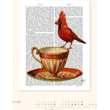 WEINGARTEN Calendario 2025 3312245+25 Vintage Book Art DE 34x44cm