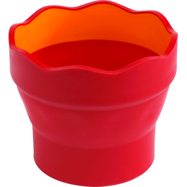 FABER-CASTELL Wasserbecher CLIC & GO 181517 rot, für Pinsel