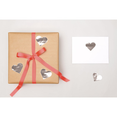 RICO DESIGN Sticker Herzen 300136 silber 120 Stück