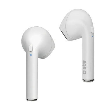 TWS Twin Earphones, Bluetooth V 5.0, with multifunction keys, 400 mAh charging base, colour white