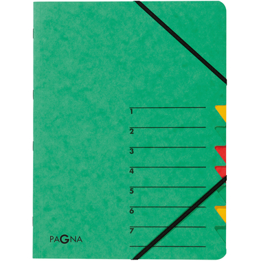 PAGNA Dossier archivio EASY A4 24061-03 verde 7 compart.
