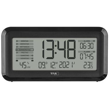 TFA Dostmann Sveglia Radio Boxx2 Nero