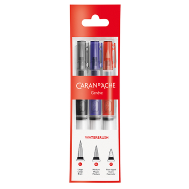 CARAN D'ACHE Pennello colori acquerello 115.303 astuccio, 3 pezzi