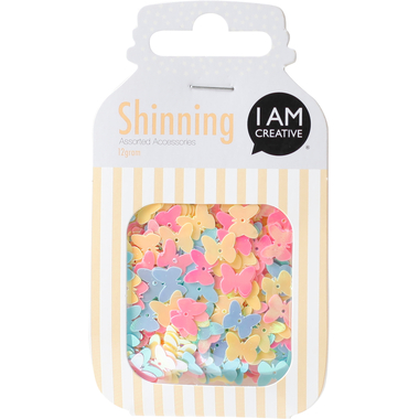 I AM CREATIVE Pailletten 4705 Schmetterling, 12 g