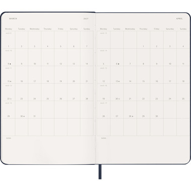 MOLESKINE Wochen-Notizkalender 26/27 DHB2018WN3Y27 18M liniert HC saphir 13x21cm