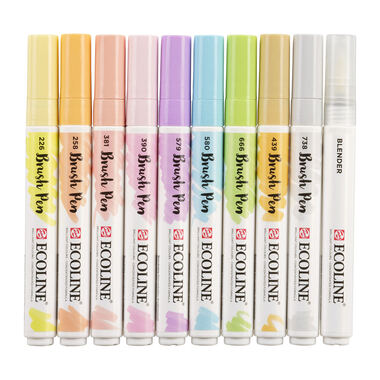 TALENS Ecoline Brush Pen Set 11509811 ass. Pastel 10 Stück