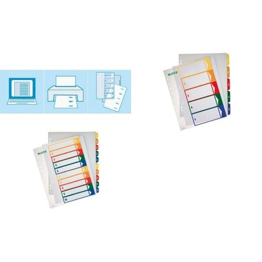 LEITZ Register PC-beschriftbar A4+ 12940000 mutlicolor 1-12