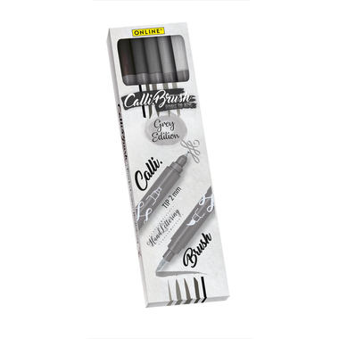 ONLINE Calli Brush Pens 19105 grey edition, ass.