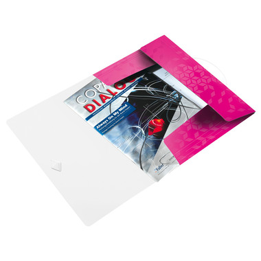LEITZ Gummibandmappe WOW A4 45990023 pink für 150 Blatt