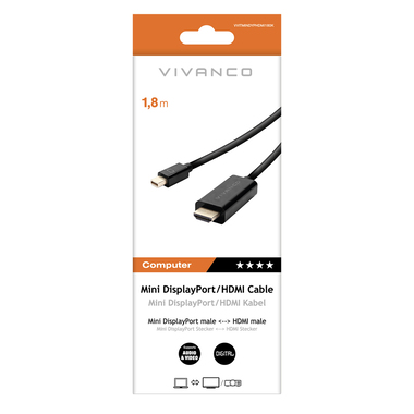 Câble HDMI avec Ethernet vers Mini DisplayPort | Vivanco