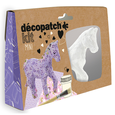 DECOPATCH Bastelset Pferd KIT010O Bogen, Tier, Pinsel, Lack