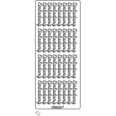 URSUS Creative Sticker 59110002 Sujet 02 argent