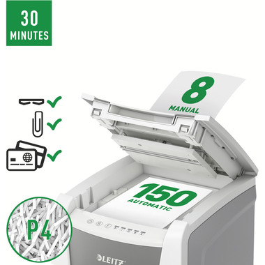 LEITZ Destructeur documents IQ AF 8013-20-00 Office 150, P-4, 44lt