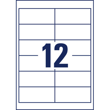 AVERY ZWECKFORM Etichette 97x42,3mm 3659-200 bianco 2640 pz./200+20 fogli