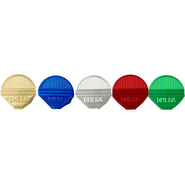 OMEGA Fermagli quadre 100/21 multicolori assort. 100 pz.