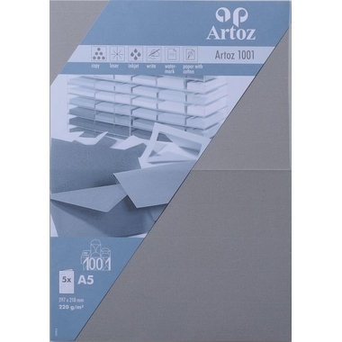 ARTOZ Karten 1001 A5 107392262 220g, graphit 5 Blatt