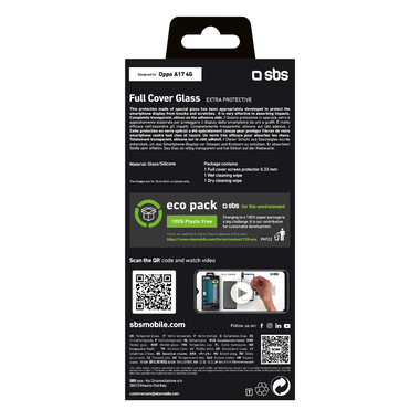 Protective glass film for Oppo A17 4G