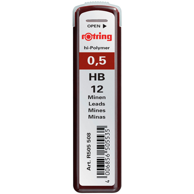 ROTRING Mine HB S0312650 0,5mm 12 pezzi