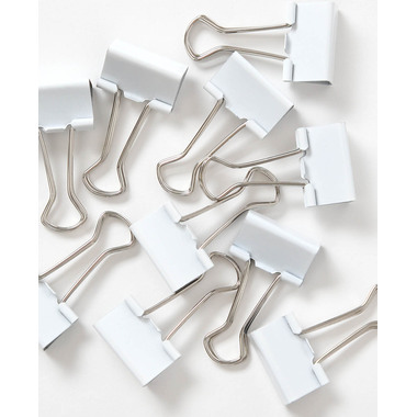I AM CREATIVE Pinces foldback Let`s Organize MAA4035.11 blanc, 25mm 10 pièces