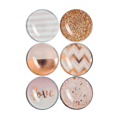 I AM CREATIVE Calamita Love Let`s Organize MAA4035.60 Vetro, 3x1 cm 6 pezzi