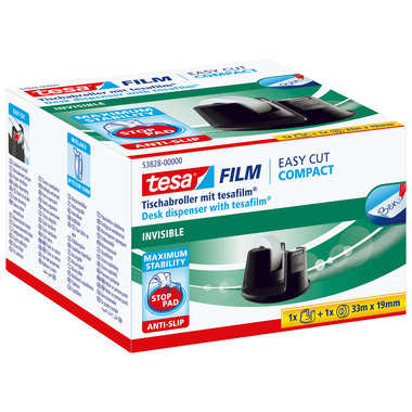 TESA Dispenser Easy Cut Compact 538280000 incl. 1 rot. invisib. 33mx19mm