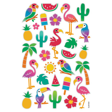 FOLIA Bubble-Sticker 14x21cm 19501 Tropical