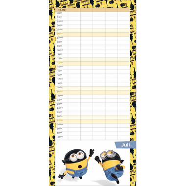 HEYE Familienplaner Minions 2025 22755+25 DE 21x45cm