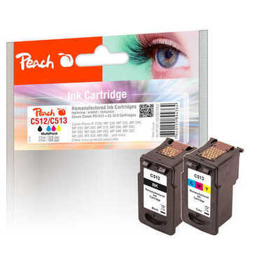 Peach Multi Pack, compatible with Canon PG-512BK, CL-513C, 2969B001, 2971B001
