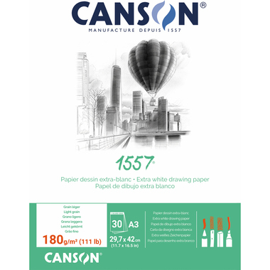 CANSON Cahier d'esquisses 1557 A3 204127415 30 flls., 180g