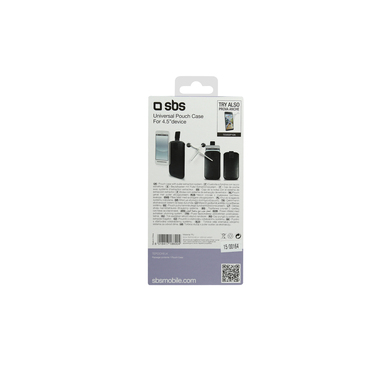 Custodia pouch in ecopelle con laccio estrattore, colore nero