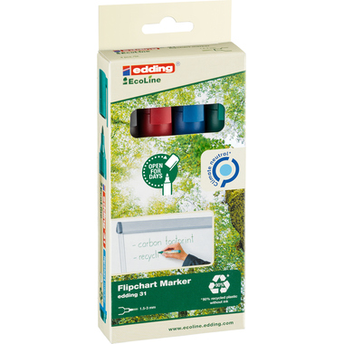 EDDING Flipchart Marker 31 1,5-3mm 31-E4 4er Etui