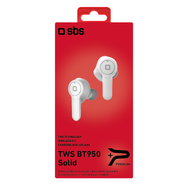 Wireless earphones with 400 mAh pocket charging base, Wireless V5.0, multi-function button, 2 headband earphones and six earbuds included