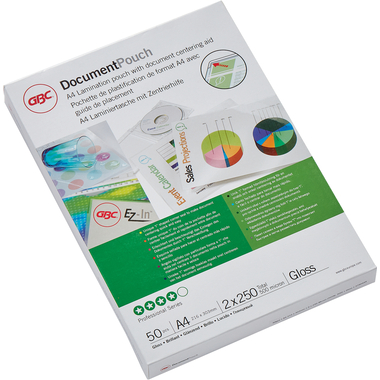 GBC Pelicole per laminazione A4 3740449 lucido, 250my 50 pezzi