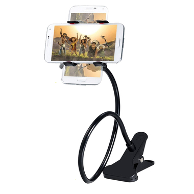 supporto da tavolo con clip di fissaggio. braccio flessibile e regolabile. Colore nero