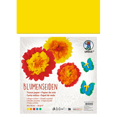 URSUS Carta seta 50x70cm 4612299 colorato 5 fogli