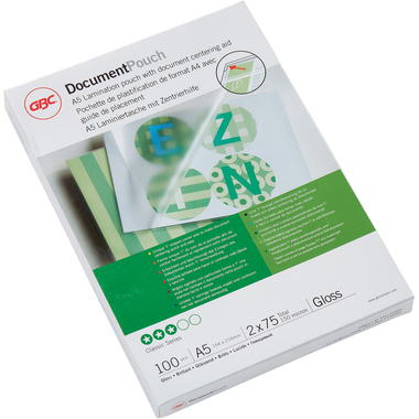 GBC Pelicole per laminazione A5 3740451 lucido, 75my 100 pezzi