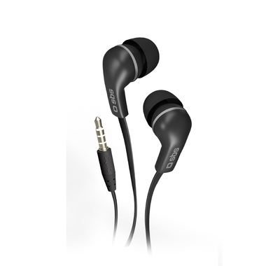Auricolare filo stereo in-ear Studio Mix 30, cavo flat con tasto risposta/fine chiamata, Colore Nero
