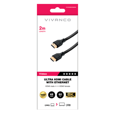 HDMI Typ-A Ferritkabel für 8K Ultra HD Auflösung | Vivanco