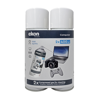 2 Kanister Druckluftspray für PCs und Tastaturen | Ekon