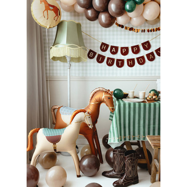 PARTYDECO Folienballon 68cm FB275 Pferd beige