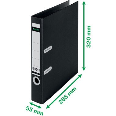 LEITZ Classeur Recycle 5.2cm 1019-00-95 noir A4