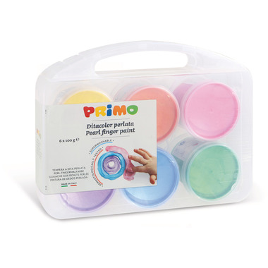 PRIMO Fingermalfarben 6x100g 229TPD100SP perl