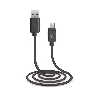 Cavo per la ricarica ed il trasferimento dati con connettori USB 2.0. e Micro USB, lungo 100 cm di colore nero