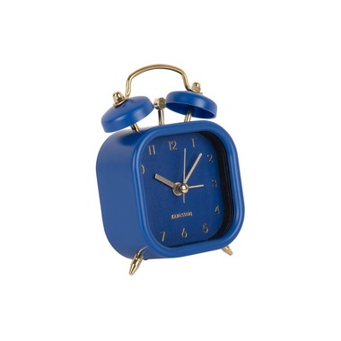 KARLSSON Classic Alarm Clock Metallic Glam square Blue